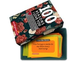 Liefdeskaarten Set - Romantische Kaartjes - Gifts Geven - 100 Redenen - 100 Stuks - Rood