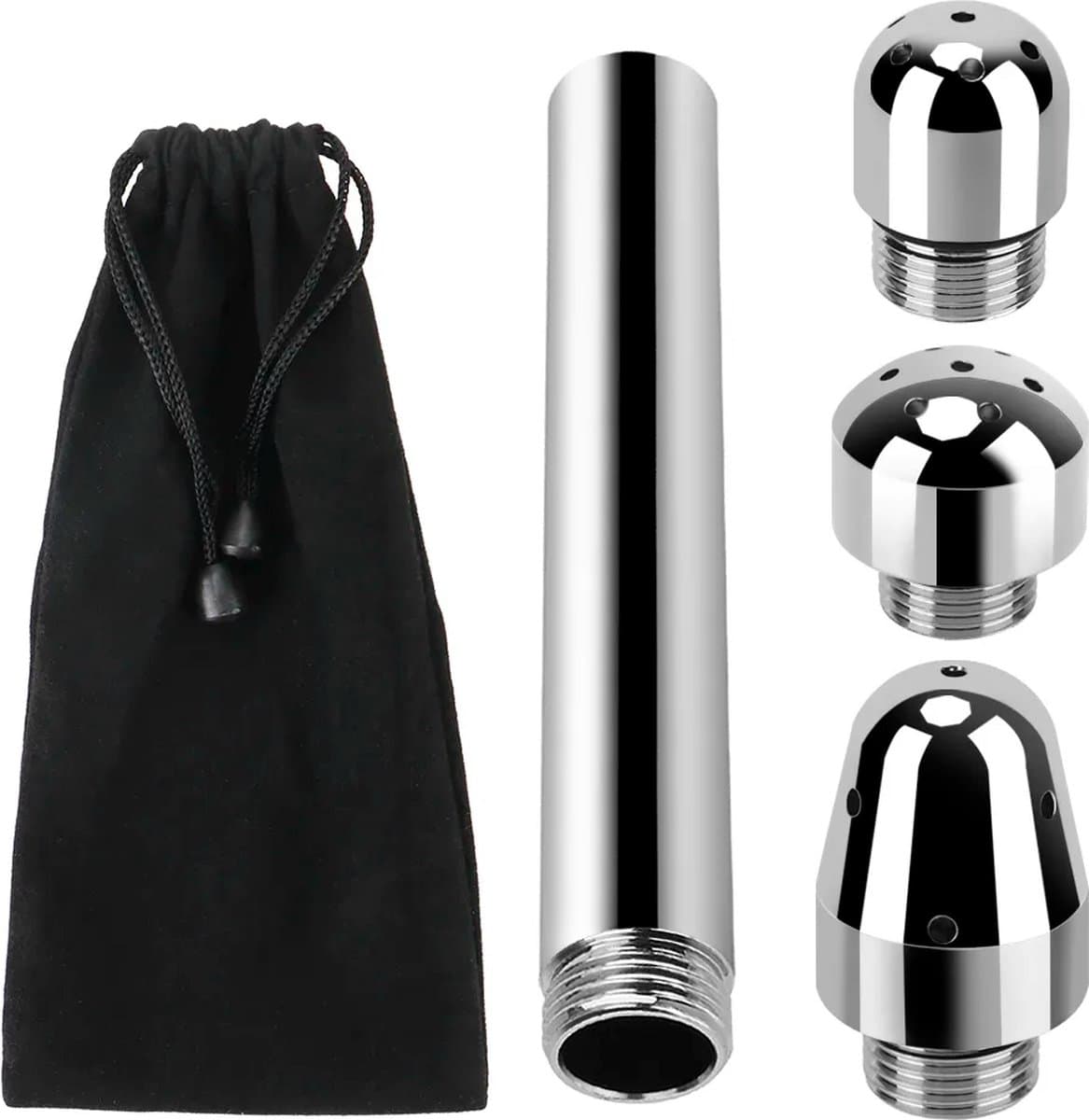 Anaal douche - Vaginale douche - Klysma - 3 opzetstukken - Anaal - Metaal — afbeelding 1