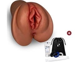 Pillow Pleasure Sabrina® - Masturbator - Pocket Pussy - Sex toys voor mannen - 2 in 1- Realistisch - Kunstvagina & Anus - Compleet sex pakket -Seks toy Inclusief Glijmiddel, Cockringen, Spoeler, Opbergzakje en Droogstok - Sexpop