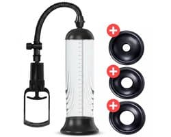Penis pomp - BPA vrij - incl cock ringen - Sexspeeltjes voor mannen - Seks speeltjes - Penispomp Voor heren - Jespro
