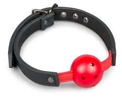 Ball gag met bal van PVC - rood