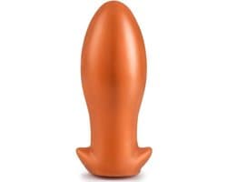 Buttplug XXL Ø8,5 cm Anal Plug - Egg - Butplug Buigzaam Siliconen - Oranje - Groot - Inbrengbare lengte 20 cm