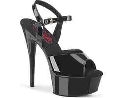 Pleaser - EXCITE-609 Sandaal met enkelband - US 7 - 37 Shoes - Zwart