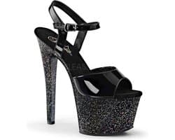 Pleaser - SKY-309MG Sandaal met enkelband, Paaldans schoenen - Paaldans schoenen - 41 Shoes - Zwart