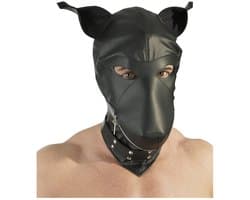 Leder imitatie hondenmasker