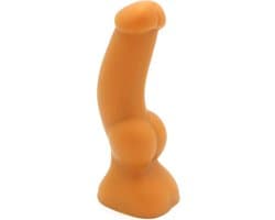 Gold Play - Soft Liquid Siliconen Anaal Dildo Cock - Goud L