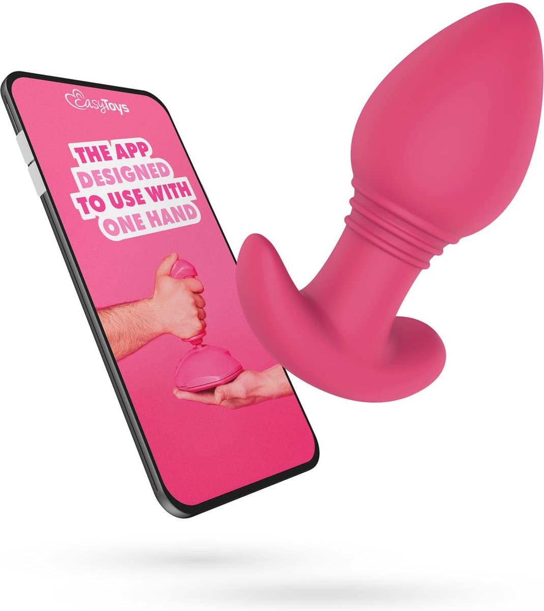 EasyConnect - EasyToys - Vibrerende Buttplug Axel via App - Koppel Vibrator - Buttplugs - Sex Toys voor Vrouwen - Vibrators voor Vrouwen - Sex Toys voor Mannen - Sex Toys - Vibrator - Vibrator voor Koppels - Roze — afbeelding 1