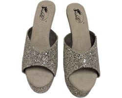 SOISBELLE STRASS MUILTJE. PLATEUZOOL 10 CM HAK 20 CM SIZE 37