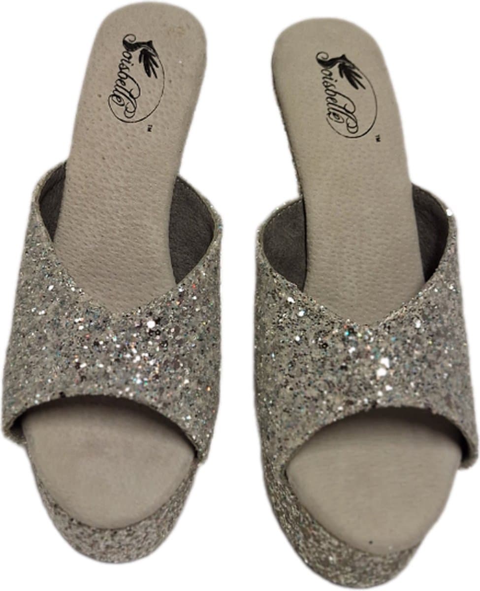SOISBELLE STRASS MUILTJE. PLATEUZOOL 10 CM HAK 20 CM SIZE 37 — afbeelding 1
