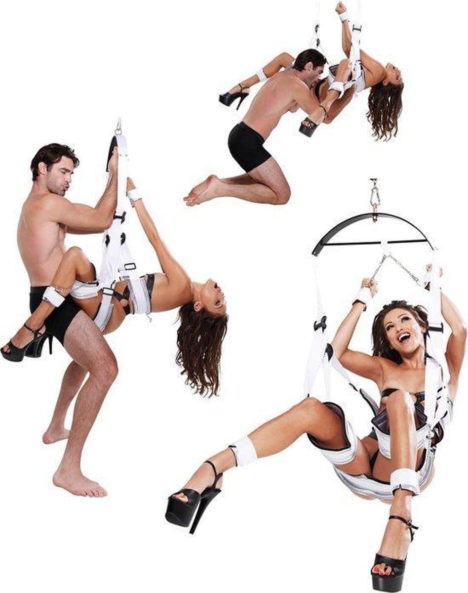 Prolink Novelties® - bondage - swing neuk schommel - voor plafond - zonder beugel - luipaard zilver — afbeelding 1
