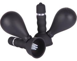 Eroticnoir - Luxe tepel Vibrator - Tepel speeltjes - Tepel klemmen - Mannen & Vrouwen - Set van 2 - Zwart
