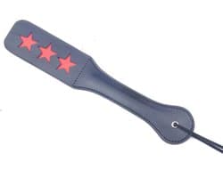 Spanking Paddle Triple Star - SM attribuut - Hoogwaardig kwaliteit - Voor volwassenen - Zwart - Kunststof - Spannend voor koppels - Sex speeltjes - Sex toys - Makkelijk in gebruik - Erotiek - Bondage - Sexspelletjes voor mannen en vrouwen