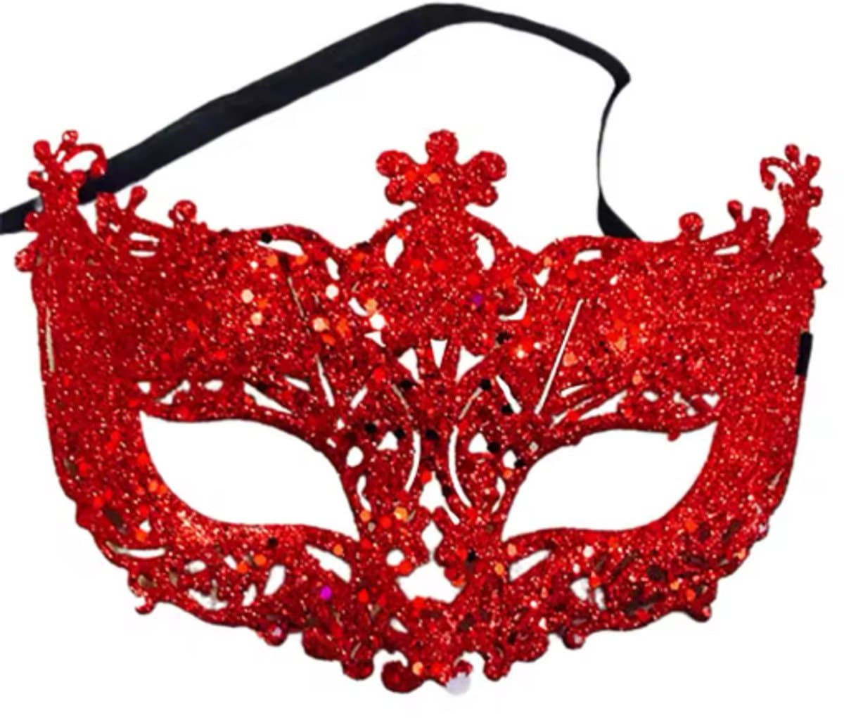 Scoby - Venetiaans Masker - Oogmasker - Gemaskerd Bal - Sensueel - Erotisch Masker - Verkleedpartij - Rood - One Size — afbeelding 1