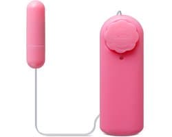 Mini Bullet Vibrator Met Afstandsbediening – Draadgebonden Bullet Vibrator in Roze – Traploos Regelbaar