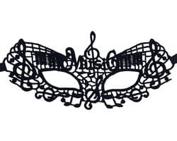 Miresa - Muziek masker MM044 - Sexy kant - Zwart