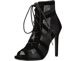 Dansschoenen met stiletto hoge hakken voor dames, 7 cm hak, peep toe sandalen, comfortabele latin dansschoenen met antislipzool, elegante danshakken voor dansevenementen
