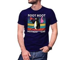Grappig Pingu Meme 'Noot Noot' Klassiek T-Shirt voor Heren