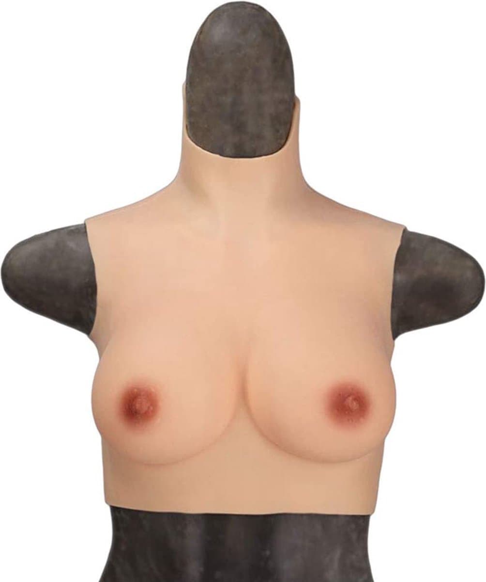 Korte Siliconen Borstprothesen - B-cup - 100% hypoallergene medische siliconen - Wearable Borst - Kunstmatige Nep Borst - Korte Valse Borsten Borst - Siliconen Huid Bodysuit - Voor Crossdresser - Transgender - Mastectomie - Body4Everybody — afbeelding 1