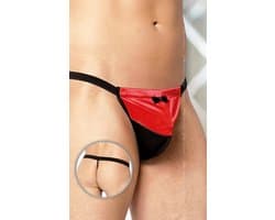 G-string met satijn aanzicht rood S t/m L