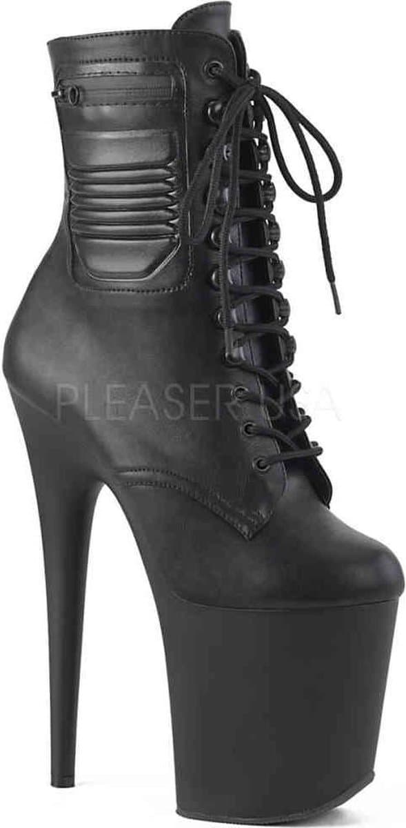 Pleaser - FLAMINGO-1020PK Plateau Laarzen, Paaldans schoenen - Paaldans schoenen - 35 Shoes - Zwart — afbeelding 1