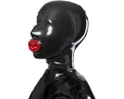 Masker voor koppels, extreem seks, BDSM masker, bondage masker met mondknevel