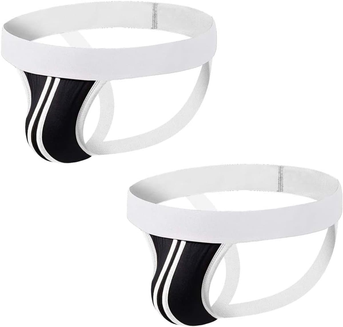 Jockstrap heren 2-pack - gestreepte katoen - comfortabele ondersteuning - ideaal voor dagelijks gebruik - ShopVlot — afbeelding 1