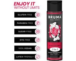 BRUMA - PREMIUM MASSAGE HOT OIL STRAWBERRY 3 IN 1 - 100 ML | EROTIC MASSAGE | INTENSE SEXUAL PERFORMANCE