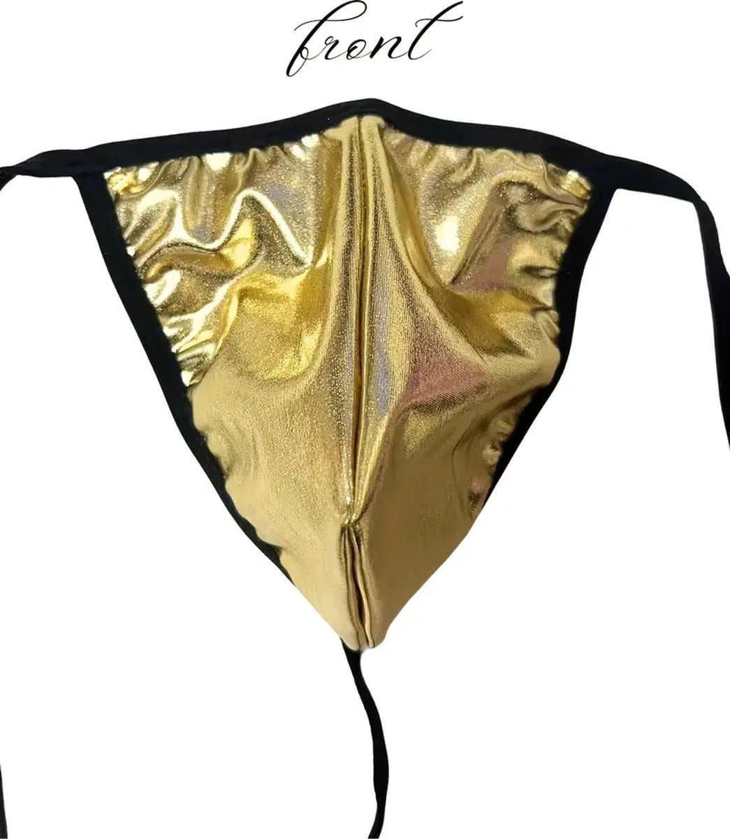 String-Heren-Sexy-Goud-Lingerie-Opwindend-Glimmend-Erotisch-Goedkoop — afbeelding 1