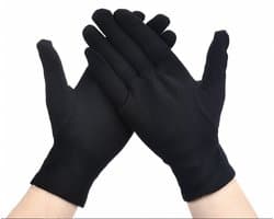 Katoenen handschoenen Zwart L 40stuks/20Paar - Beschermende Handschoenen L Zwart - Gezondheidszorg - Ziekenhuis - Beauty Center, Kapper en Salon Spa Tattoo – Jewelry - eczeem / allergie / handcreme - juweliers / munt handschoen