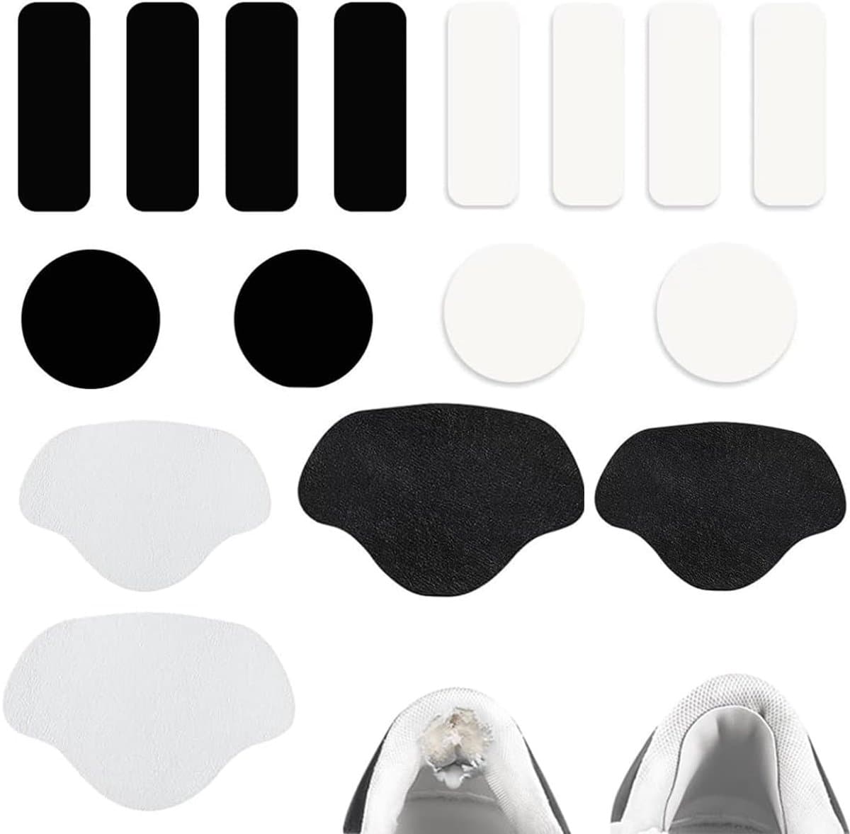 10 pairs of self-adhesive heel protectors for most sports shoes, leather shoes, high heels, inner protection of the - ShopVlot — afbeelding 1