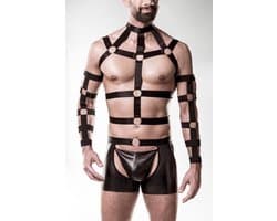 Grey Velvet - Harness Set Kledingset - S/M - Zwart