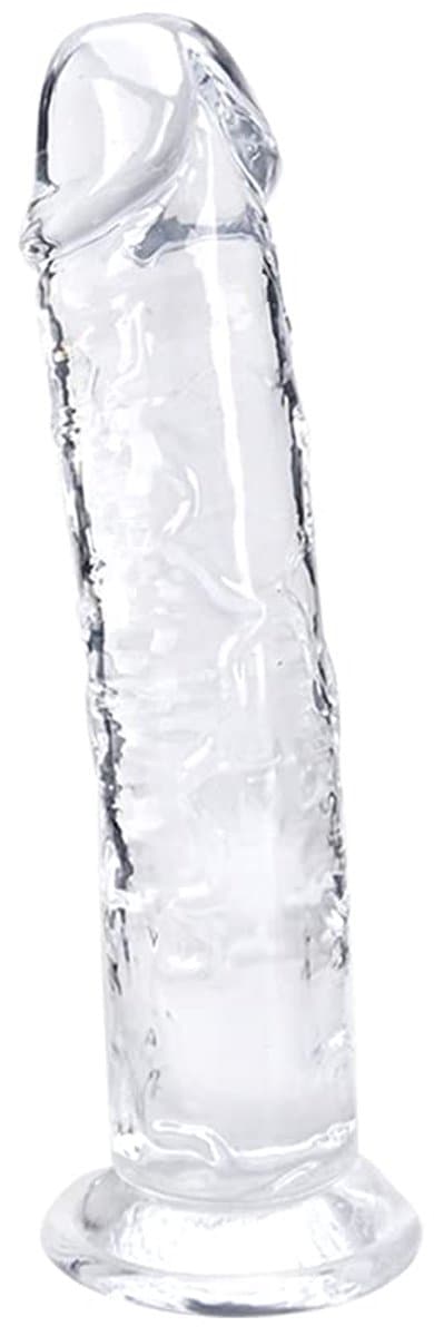 Ynkkvre - Dildo - Dildo Mannen Anaal met Zuignap - Transparante Dildo - 18 cm Realistische Dildo - Zachte Medische TPE - Krachtige Zuignap Basis - Testikelvrij Compact Ontwerp - G-spot Gerichte Stimulatie — afbeelding 1