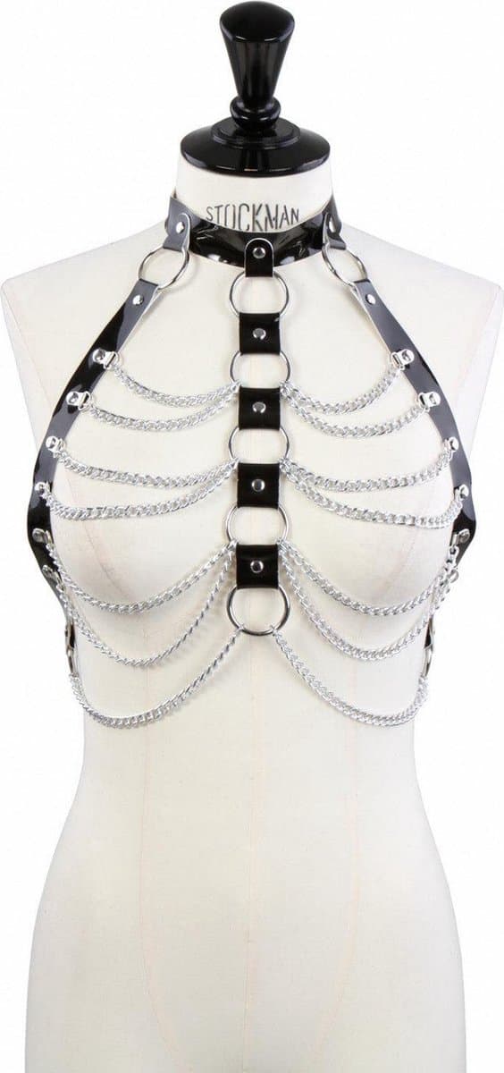 Fixxx - Kettingen Top - Lakleer - One Size - Zwart — afbeelding 1