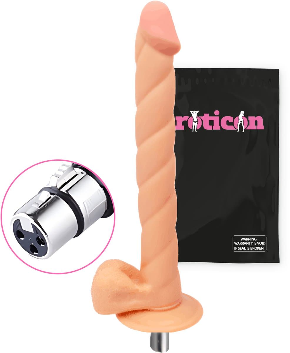 Eroticon Dildo 31cm Lang - Realistisch - 4cm Breed - Voor vaginaal en anaal gebruik - Opzetstuk voor Sex Machine - Accessoire - 3XLR opzetstuk — afbeelding 1
