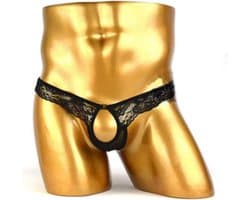 Erotische mannen string open kruis - Heren mini slipje - Erotische heren ondergoed - Vrouwen string voor hem - One size voor kledingmaat S en M