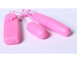 Wired Double Vibrating Ball Peach Pink Bullet Vibrator voor vrouwen Batterijgevoede persoonlijke massager G spot en clitorisvibrator Vibrerend seksspeeltje Seksuele stimulatieproduct