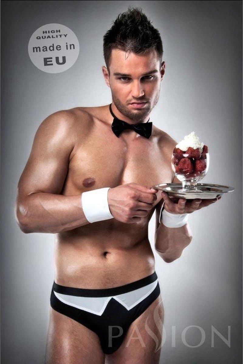 PASSION MEN | Waiter Outfit S Black / White By Passion Men Lingerie XXL/XXXL — afbeelding 1