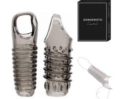 DOWO® - Penis Sleeve- Cockring - Seksspeeltje voor Koppels - Met Opening Voor de Balzak - Met Structuur - 2 Stuks