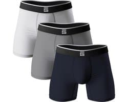 Bamboe Boxershorts Heren, Voordelige Boxers met Vochtafvoerende Technologie, Losse Pasvorm voor Dagelijks Draagcomfort