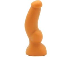 Gold Play - Soft Liquid Siliconen Anaal Dildo - Cock - Goud - Maat M
