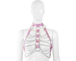Fixxx - Kettingen Top - Lakleer - One Size - Reflection - Lichtroze