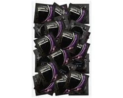 VITALIS condooms pack met chocolade-aroma | Nominale breedte 53 mm | Gevoelsechte gekleurde | Premium gearomatiseerd | Flinterdun voor mannen | 100 stuks