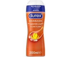 Durex Massage Olie en Glijmiddel 2-in-1 - Sensual met Ylang Ylang - waterbasis - 200 ml