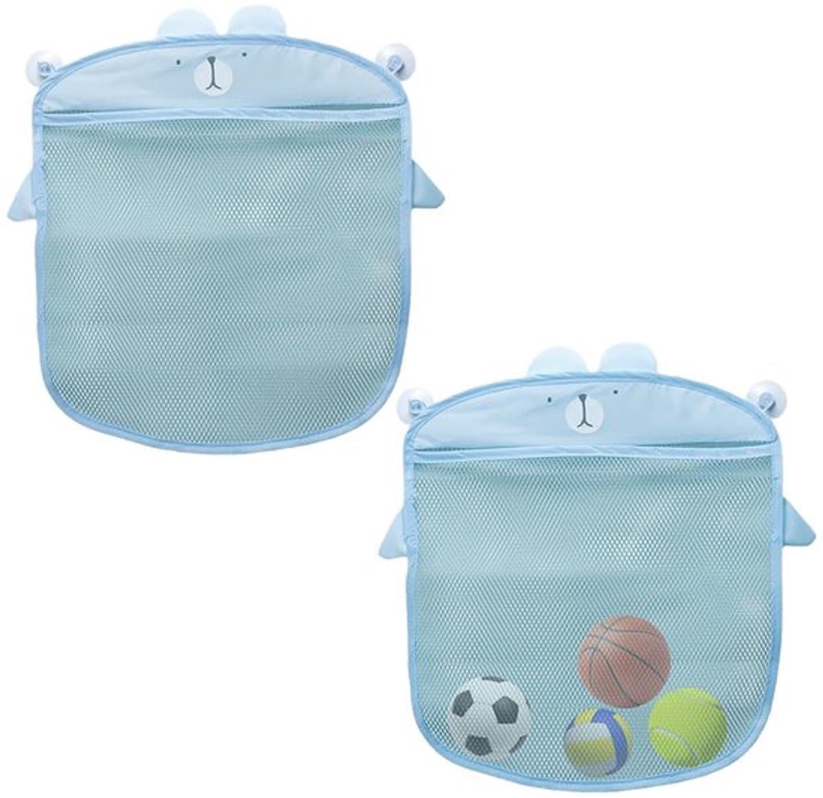Opbergzak - 2 Stuks - Badkameropberger - Opbergnet - Kleding/To toys - Antislip Zuignap - 35 x 39 cm — afbeelding 1