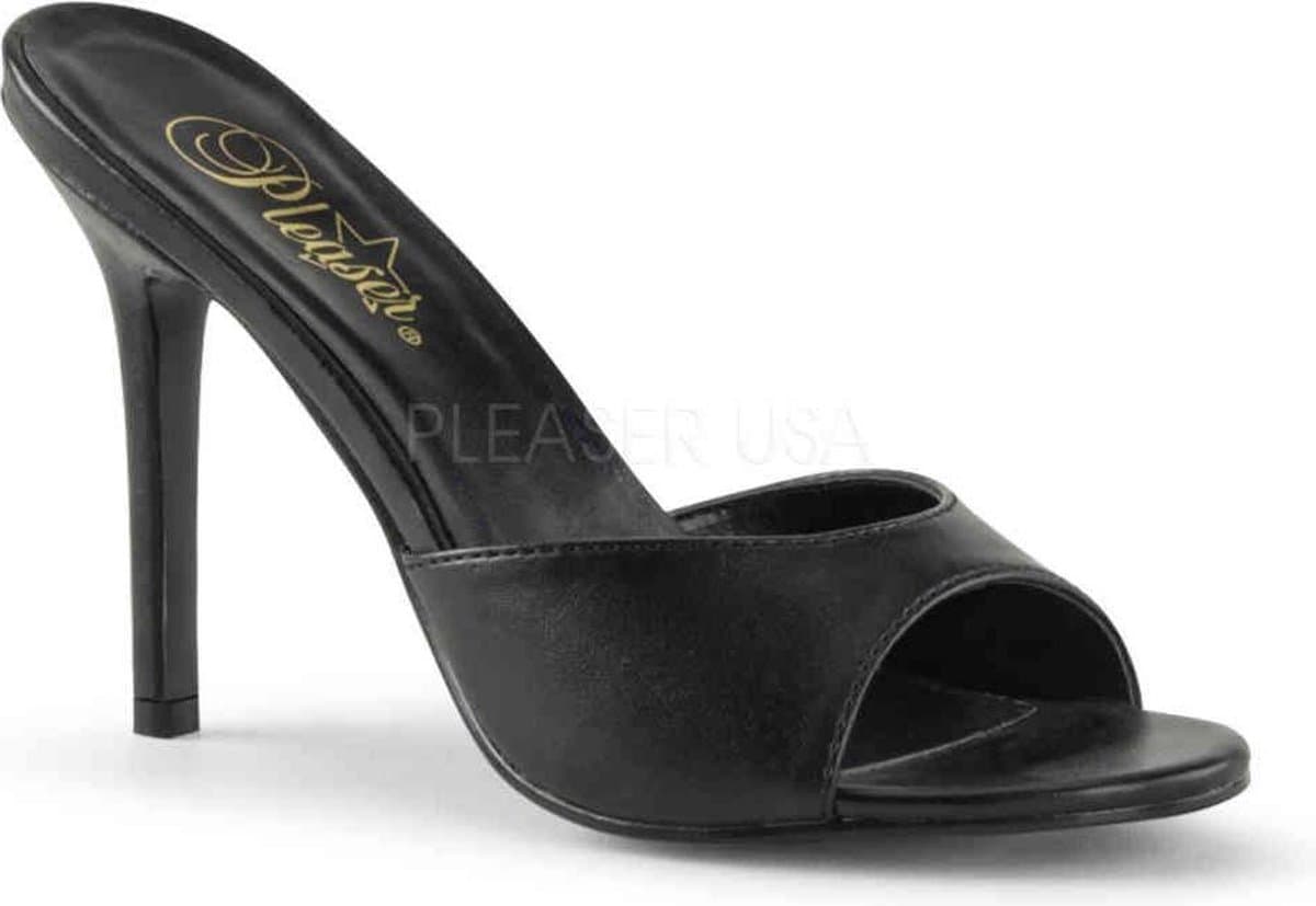 Pleaser - CLASSIQUE01 Muiltjes met hak - US 8 - 38 Shoes - Zwart — afbeelding 1