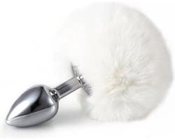 Go Go Gadget - Bunny Tail - ButtPlug - Fluffy Konijnenstaart - Sex Speeltjes - Wit