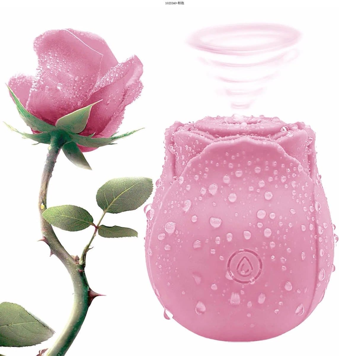 Akindo - lichtroos - vibrator 10 standen - waterproof - sex - sex toys - sex toys voor vrouwen en koppels - clitoris zuigend vibrerend speeltje - voor vrouwen Sucking Vibrator, Clitoral Suction, Clot Clitoris, Nipple Stimulator - roos bloem — afbeelding 1