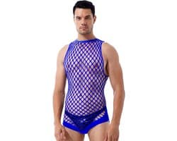 Transparante Heren Bodysuit Erotische Nachtkleding Onderhemd