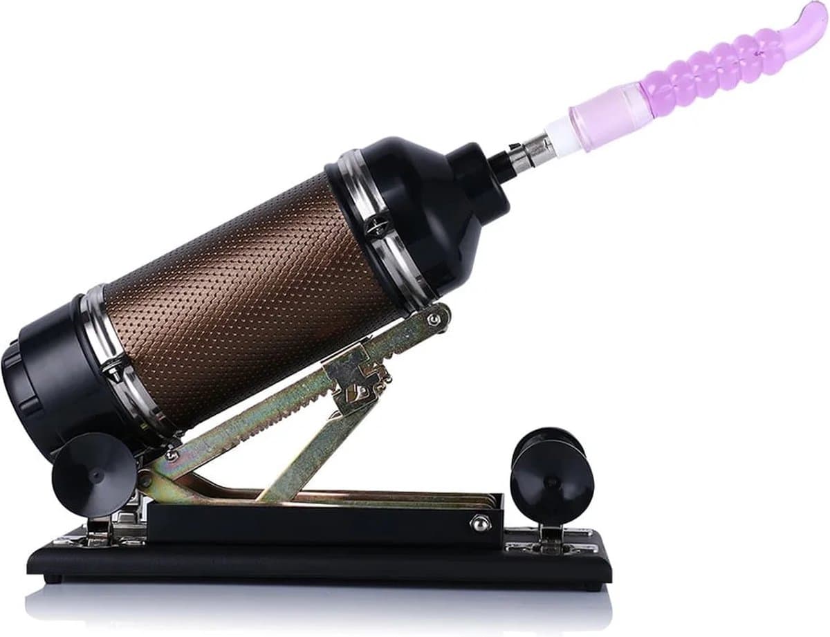 Auxfun Geribbelde Anale Dildo 18 cm – 3XLR Opzetstuk voor Basic Seksmachine – Roze — afbeelding 1