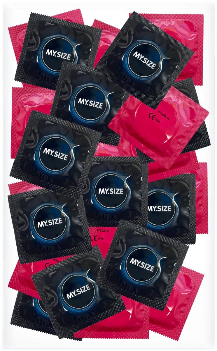 MY.SIZE 64mm condooms, 50 stuks in zakje, voor mannen, extra grote pasvorm — afbeelding 1